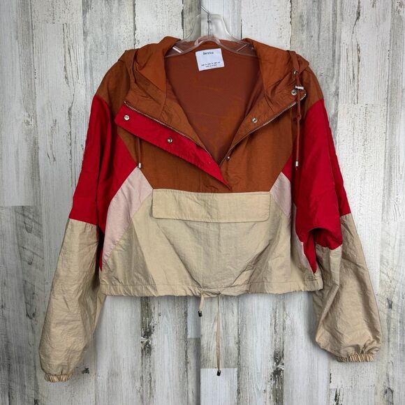 Bershka Jackets & Blazers - Bershka color block crop windbreaker jacket size XS